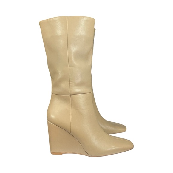 Shoes - Torgeis women’s Milan mid calf boots. Beige. Faux leather. Size 7.